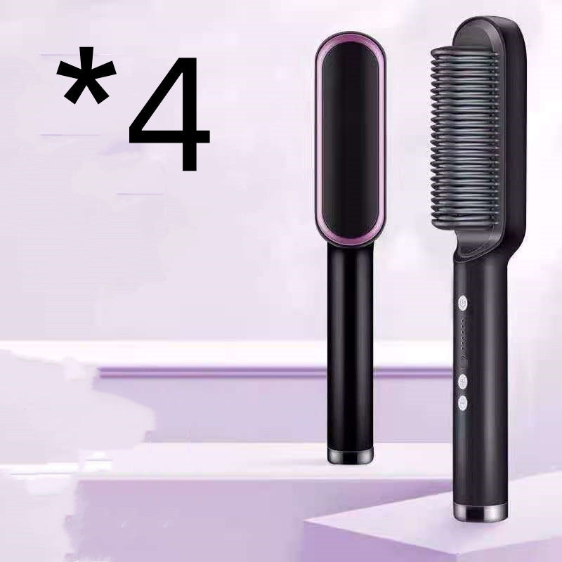 2 In 1 Hair Straightener Hot Comb Negative Ion Curling Tong Dual-purpose Electric Hair Brush