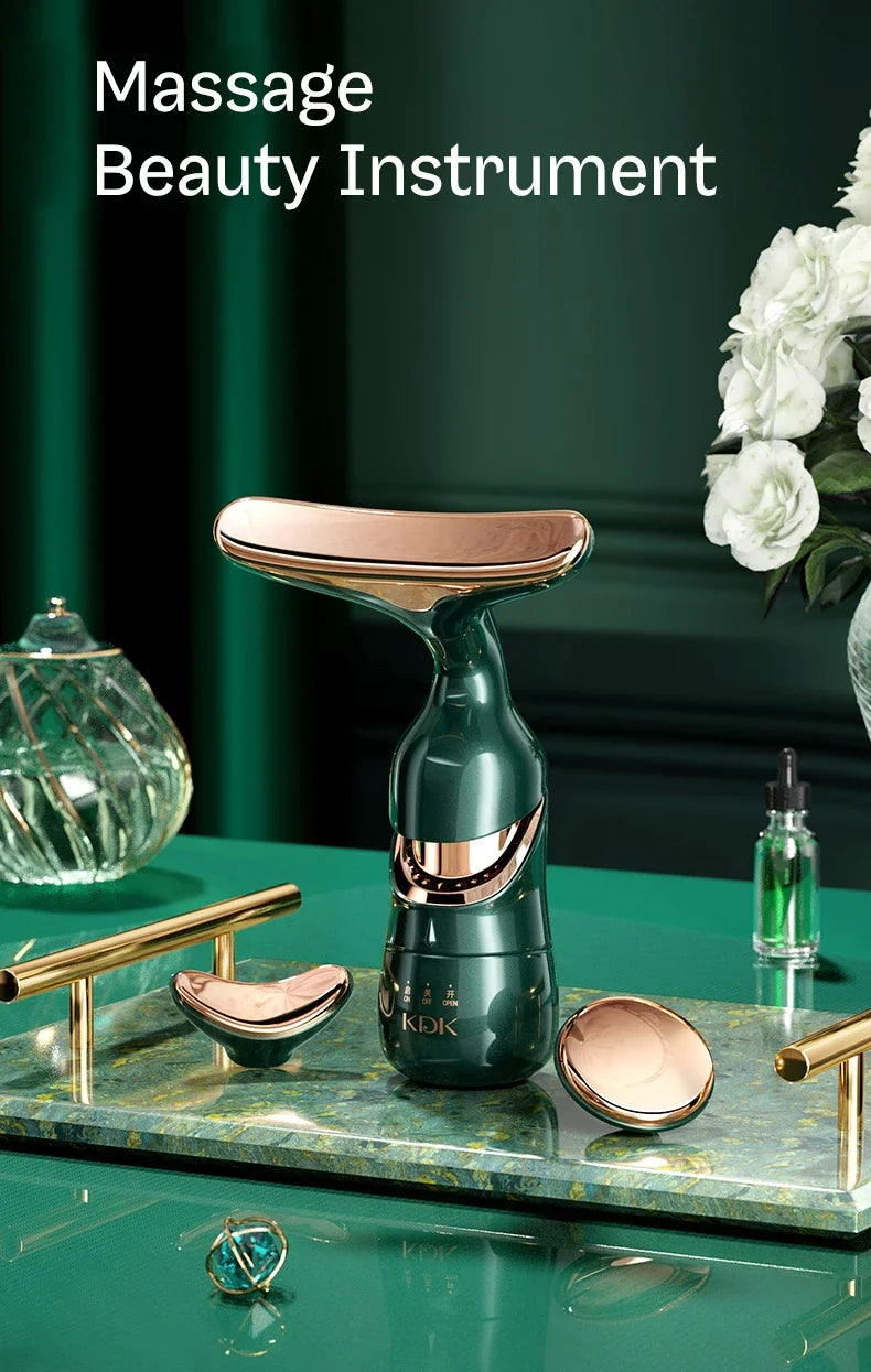 3 In 1 Facial Lifting Device Neck Facial Eye Massage Face Slimmer EMS Beauty Skin Tightening Wrinkle Anti Aging Face