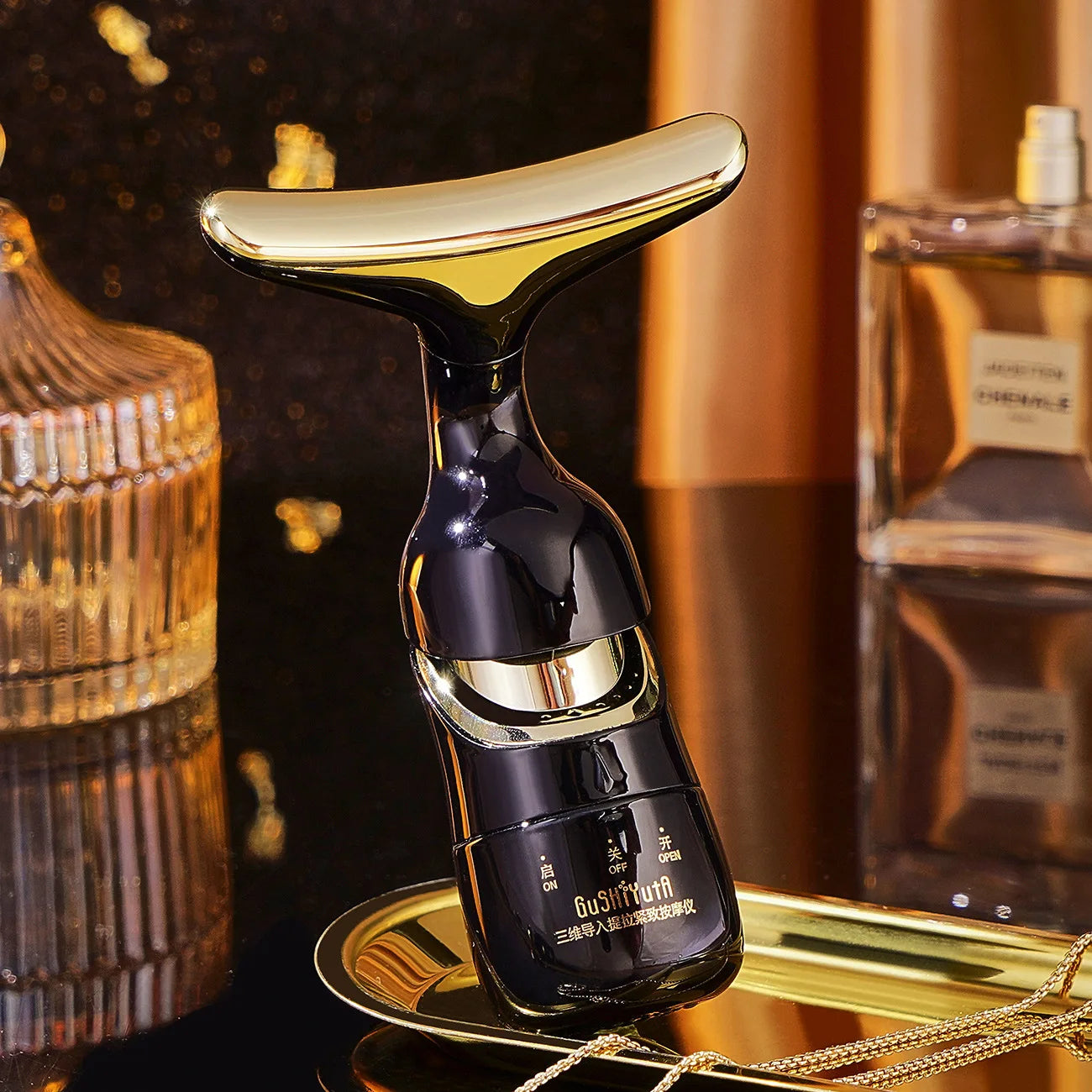 3 In 1 Facial Lifting Device Neck Facial Eye Massage Face Slimmer EMS Beauty Skin Tightening Wrinkle Anti Aging Face