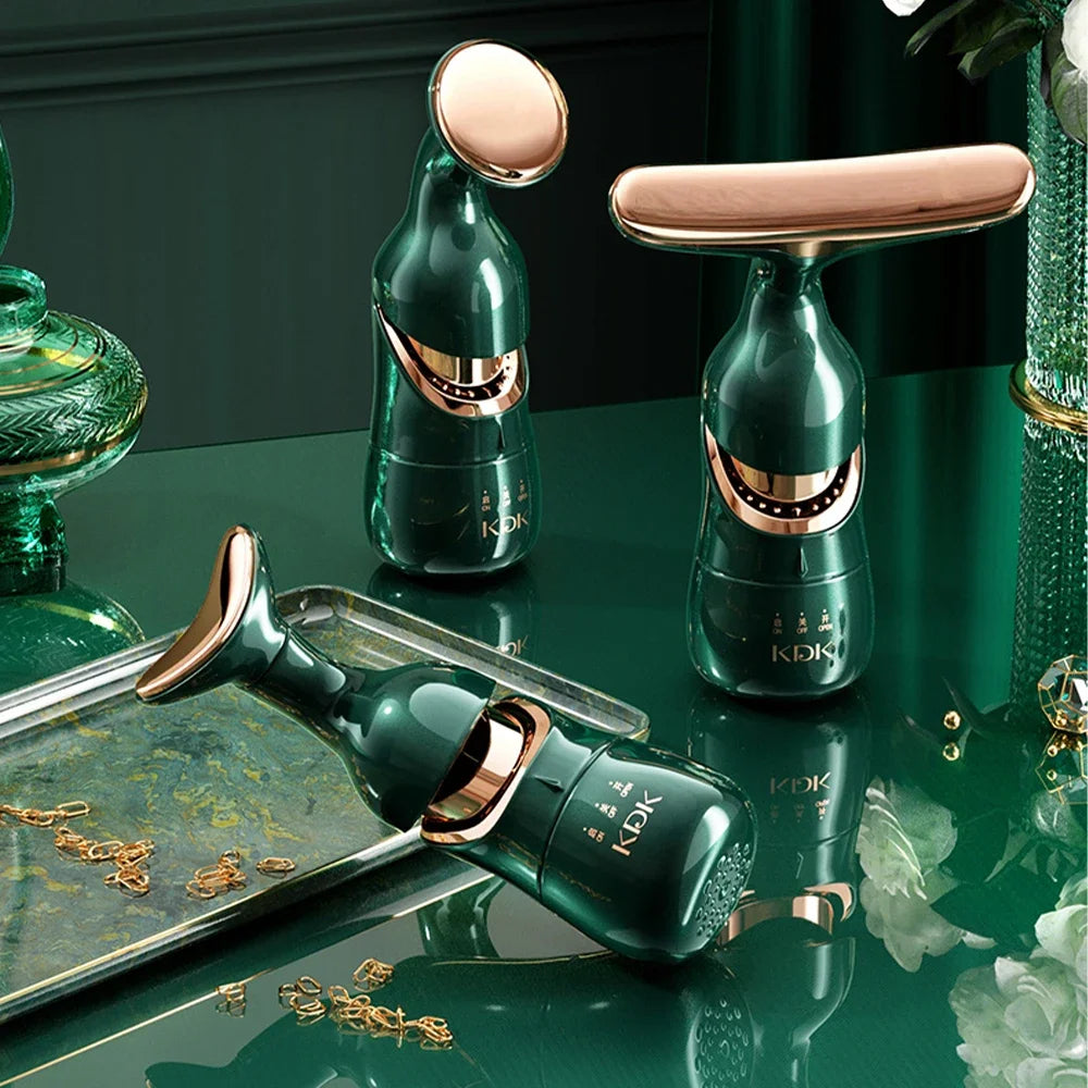 3 In 1 Facial Lifting Device Neck Facial Eye Massage Face Slimmer EMS Beauty Skin Tightening Wrinkle Anti Aging Face