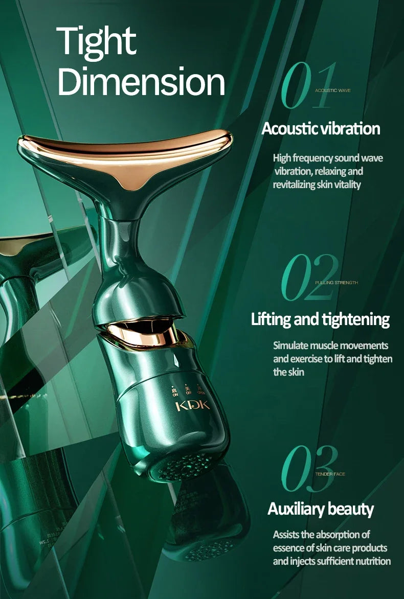 3 In 1 Facial Lifting Device Neck Facial Eye Massage Face Slimmer EMS Beauty Skin Tightening Wrinkle Anti Aging Face