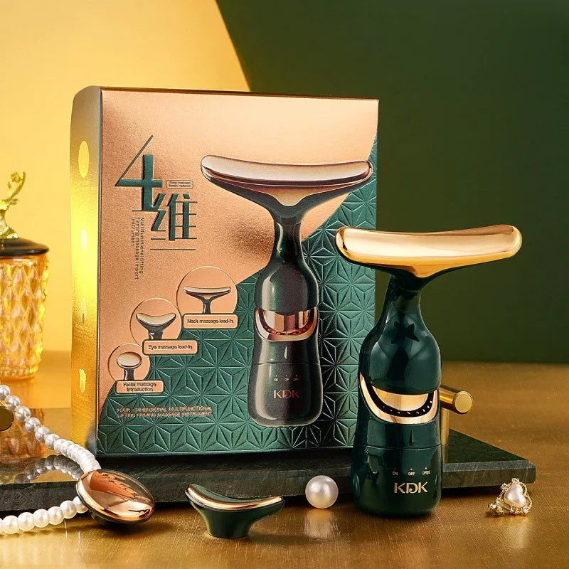 3 In 1 Facial Lifting Device Neck Facial Eye Massage Face Slimmer EMS Beauty Skin Tightening Wrinkle Anti Aging Face