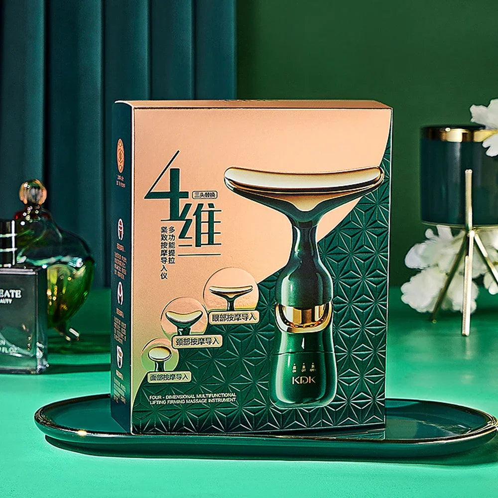 3 In 1 Facial Lifting Device Neck Facial Eye Massage Face Slimmer EMS Beauty Skin Tightening Wrinkle Anti Aging Face